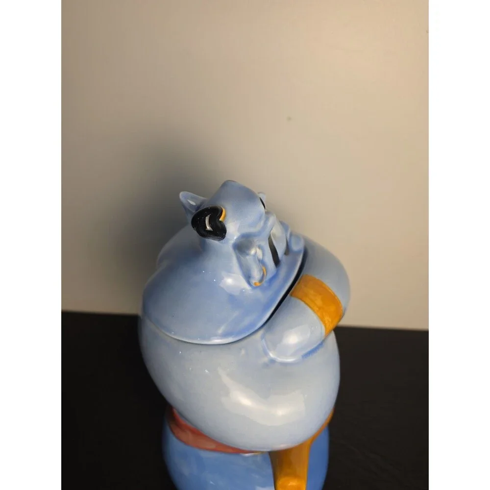 Treasure Craft Disney Aladdin Genie Ceramic Cookie Jar Collectible Kitchen Y2K